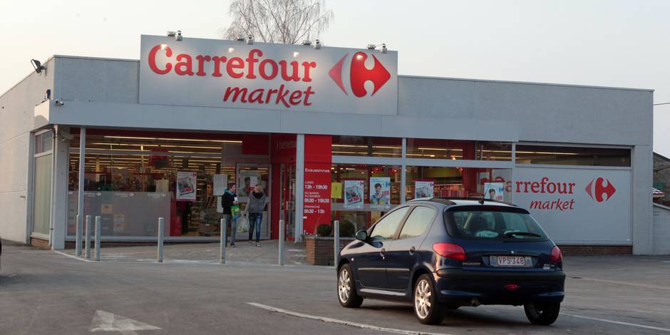 Ecaussinnes braquage au Carrefour Market Bel Air  DH Les Sports+